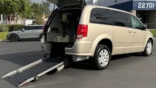For Sale 2014 Dodge Grand Caravan AMS Vans Manual Fold Out Ramp Rear loading Wheelchair Van