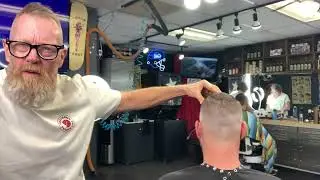 Naked barber