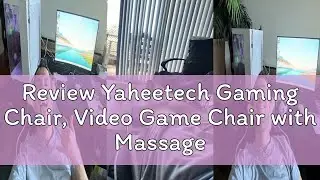 Review Yaheetech Gaming Chair, Video Game Chair with Massage Lumbar Support and Footrest Height Adju