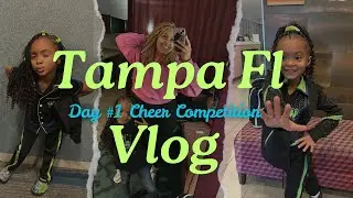 Day 1 in Tampa Fl for “NATIONAL CHEER COMPETITION”!! ✈️🎉🌴
