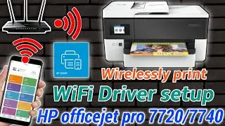 Как подключить принтер HP OfficeJet Pro 7740 или 7720 к WiFi с помощью мобильного телефона и iPho...