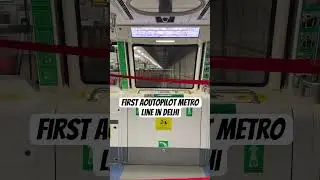 Delhi metro line without driver.  Magenta line driverless metro