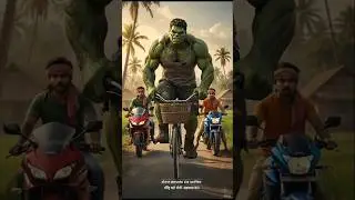Cycle par ja rha tha  Hulk&hellip; Bike balon Ne beizzati ki😡 | phir 50 lakh jeet gaya 😱💪 #ai #hulk