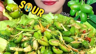 ASMR SUPER SOUR & ACRID || Mouth watering with Spicy Salad Silverberry Fruits.