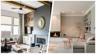 75 Living Space With A Plaster Fireplace And A Metal Fireplace Design Ideas You'll Love 🔴