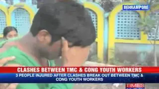 Three injured in TMC and Congress clashes