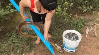 Amazing Eel Trap - How To Make Eel Trap With Plastic Pipe - Catching eels in cambodian