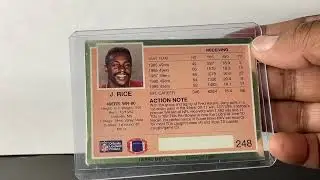 Jerry Rice, first card with tinted ￼face guard 1990 action packed