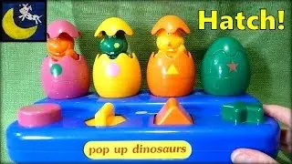 TOLO Pop Up Dinosaur Eggs Toy! Shapes, Colors and Dinosaurs!