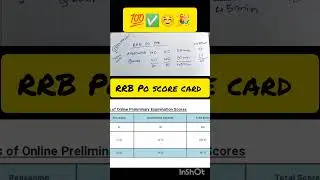 RRB_ Po_ score_ card &diams;️2025 #rrbpo #rrbposcorecard