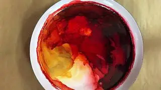 107 | Warm Colors Alcohol Ink Enamel Tray