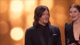 norman reedus presenting an award at the 22  critics choice