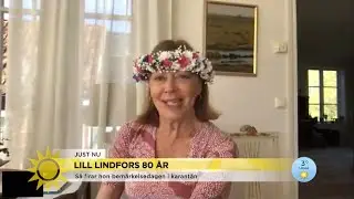 Lill Lindfors 80 år: ”En ljuvlig dag - ska fira med hunden och maken” - Nyhetsmorgon (TV4)