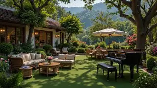Morning Relaxing Jazz Garden For Positive Energy - Tranquil Jazz Music For Focus, Work & Study