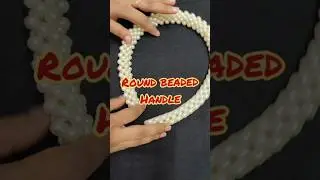 pearl round beaded handle🥰|#shorts #pearl #beadedhandle #beadedbag #bag #purse #uphaarjewellery