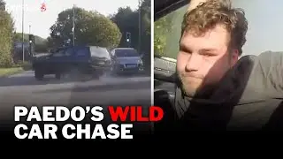 Police release WILD footage of paedophile's high-speed car chase and arrest