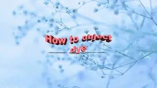 How to object dye