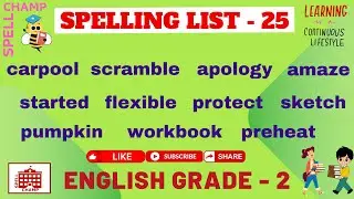 English Grade 2 Spelling List 25