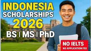 Indonesia Scholarships 2026 |BS, MS & PhD | No IELTS | NO APPLICATION FEE