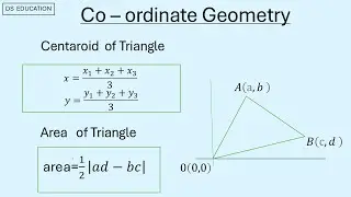 Coordinate Geometry: Centroid & Area of Triangle |  Triangle Centroid और Area की Masterclass |
