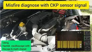 Misfire diagnose using CKP sensor signal | frequency Math function on Hscope | intermittent misfire