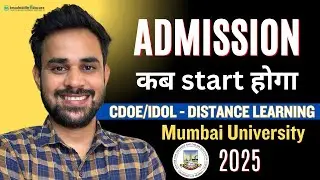 CDOE / IDOL Mumbai University Admission 2025-26| Distance & Open Learning UG/PG Admission Full Guide