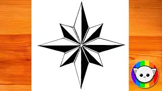3D drawing || How to draw 8-Pointed star || Step by step drawing