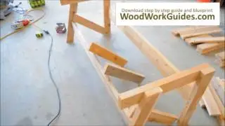 Easy to make Double Chair Bench with Table