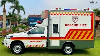 Hilux Single Cabin Ambulance (PU Panels) | Ambulance Manufacturer | Marks Pakistan