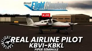 Piper Seminole I VATSIM I Multi Engine Checkride Prep I KBVI-KBKL I Real Airline Pilot I