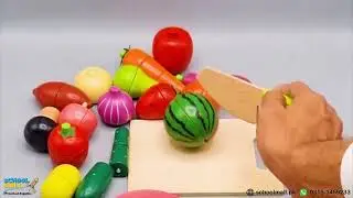 Fruits & Vegetable Wooden Magnetic Cutting Set