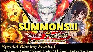 Naruto Blazing NEW Special Blazing Festival Banner Summons!! Full Rotation!