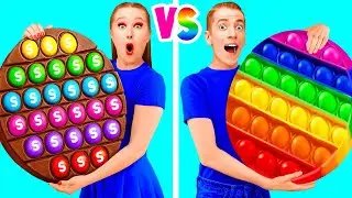 Gummy Pop It vs Chocolate Pop It vs Real Pop It Challenge | Funny Moments