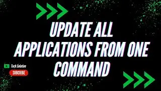 How To Update All Applications At One Time in Windows PC from command