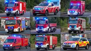 [WALD BEI LÜDENSCHEID IN FLAMMEN] - Einsatzfahrten von Feuerwehr und überörtlichen Einsatzkräften!