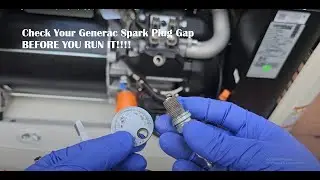 Generac generator?   check your spark plug gap on your brand new generator BEFORE running it!!!!