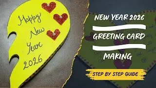 New Year 2026 Greeting Card Making | Easy DIY Card Step by Step at Home