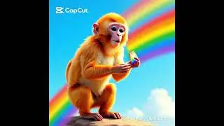 WOAH MONKEY ASMR MONKEY 🐒😮😃🤯😋 #ai #asmr #monkey #rainbow #shorts 
