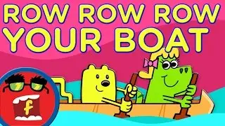 Row, Row, Row Your Boat | Fredbot Kids Songs (Lucy the Dinosaur)