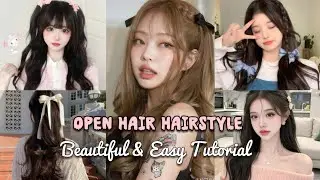 Open Hair Hairstyle 🎀| Beautiful & Easy Hairstyles| Long And Medium Hair Hairstyle&bull;
