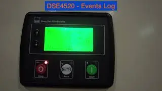 Deep Sea Electronics DSE4520 MKII Control Panel Tutorial - Events Log