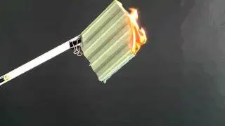 Burning plain grey acoustic foam