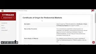 Applying For An e-Service | TTBizLink Enhanced System