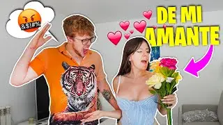 ME LLEGAN FLORES DE OTRO HOMBRE * Se enfada demasiado * Broma a mi novio | Gigiis
