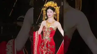 Golden Luxurious Phoenix Crown Wedding Headdress Set