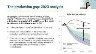 2023 Production Gap Report launch event: 8 November 2023