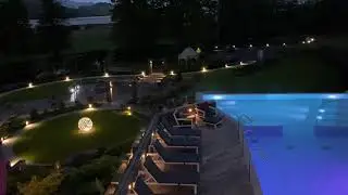 View from Lodore Falls & Spa at night time in the Lake District! May, 2021!