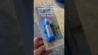 Vinyl pool repair adhesive, The adhesive works underwater, so there is no need to empty the pool