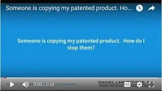 Someone is copying my patented product. How do I stop them?