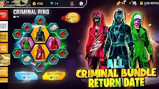 Criminal bundle return confirm date 🥳🤯 | free fire upcoming event | free fire new event today